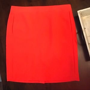 🐝 J. Crew Factory The Pencil Skirt in neon orange